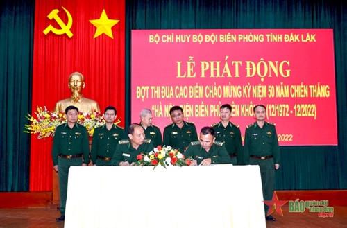 Bộ đội Biên phòng Đắk Lắk phát động đợt thi đua cao điểm chào mừng kỷ niệm 50 năm Chiến thắng “Hà Nội -  Điện Biên Phủ trên không”